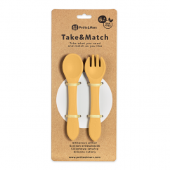PETITE&MARS Silicone cutlery TAKE&MATCH 6m+