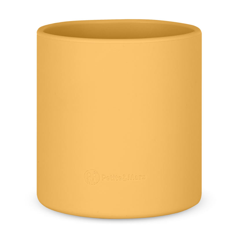 PETITE&MARS Silicone mug TAKE&MATCH 6m+ - Take&Match: Intense Ochre