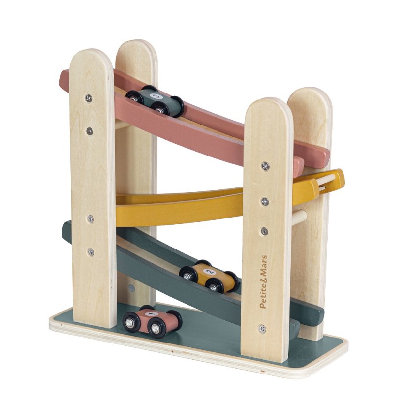PETITE&MARS Wooden toy - racetrack Milky Way Wood of Mars 18m+ Aurora Pink
