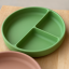 PETITE&MARS Silicone divided plate round TAKE&MATCH 6m+ - Take&Match: Misty Green