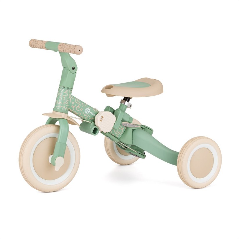 PETITE&MARS Wielofunkcyjny rowerek trójkołowy 5w1 Turbo – edycja limitowana Green Twist