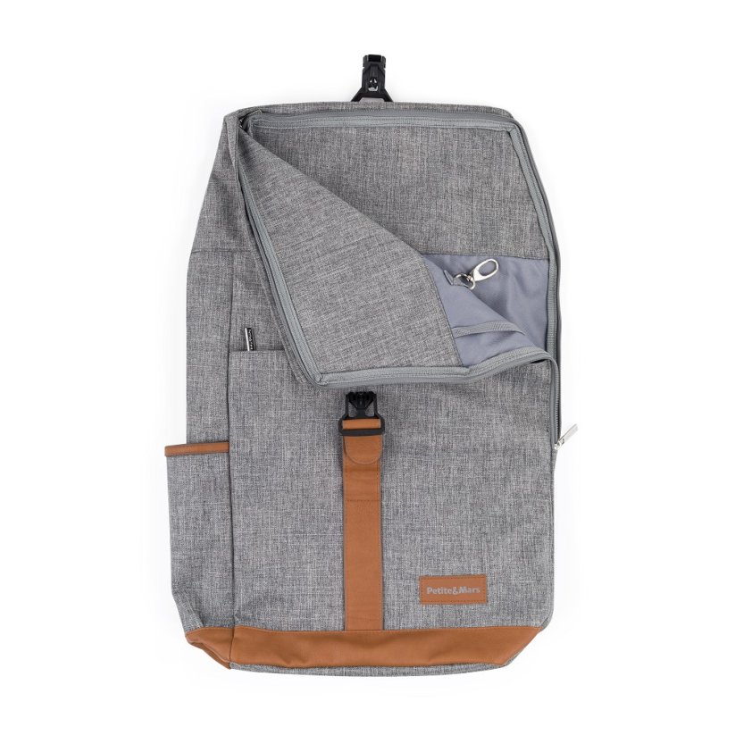 PETITE&MARS Batoh přebalovací na kočárek Jackob Ultimate Grey