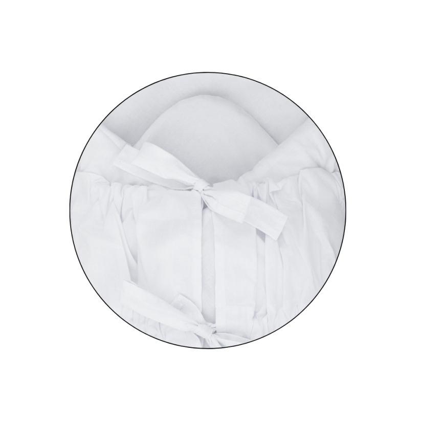 PETITE&MARS Lace-up Nurse wrap with solid coconut insert 75x75 cm