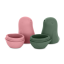 PETITE&MARS Hračky silikonové do koupele Love birds 6m+ - Varianty Love Birds: Ochre Green