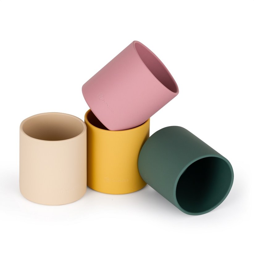 PETITE&MARS Silikonowy kubeczek Take&Match  6m+ - Take&Match: Misty Green