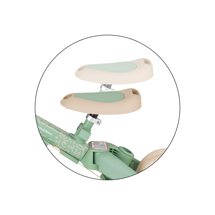 PETITE&MARS Wielofunkcyjny rowerek trójkołowy 5w1 Turbo – edycja limitowana Green Twist