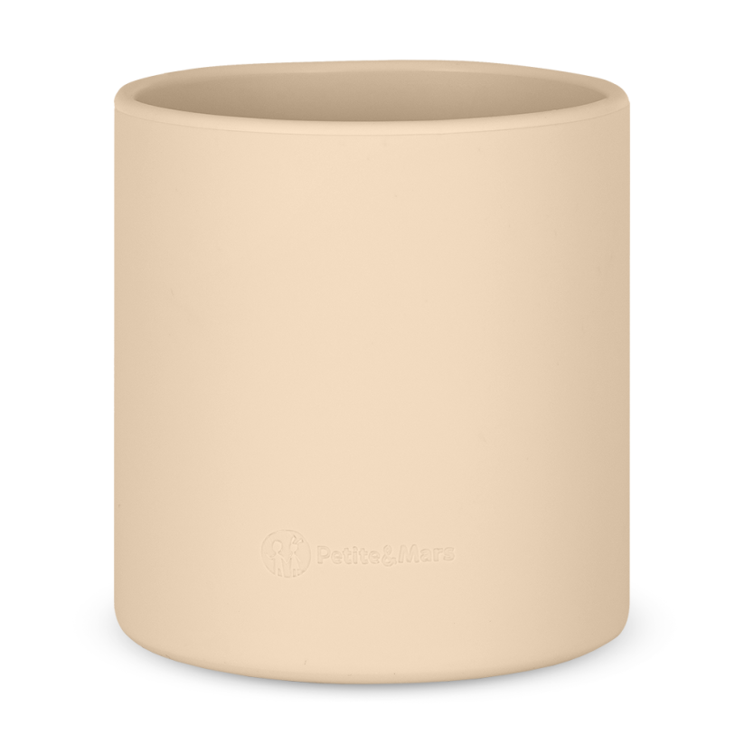 PETITE&MARS Silicone mug TAKE&MATCH 6m+ - Take&Match: Desert Sand
