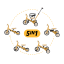 PETITE&MARS Wielofunkcyjny rowerek trójkołowy 5w1 Turbo
