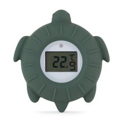 PETITE&MARS Silicone water thermometer Turtle Terry Misty Green 0m+