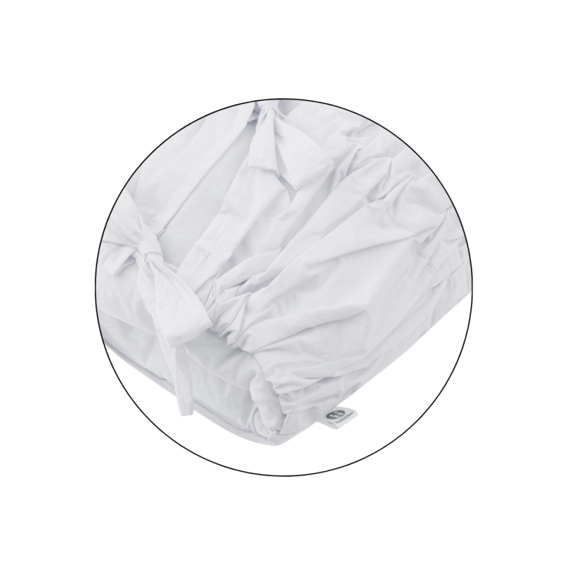 PETITE&MARS Lace-up Nurse wrap with solid coconut insert 75x75 cm