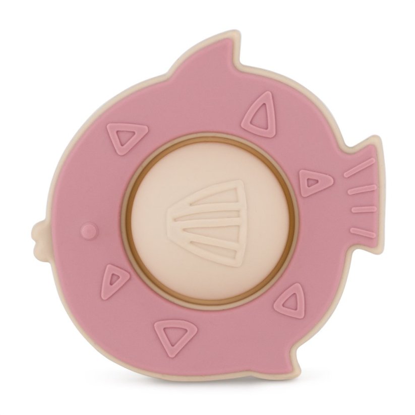 PETITE&MARS Silikonowa zabawka pop - up Fish Fiona 6m+