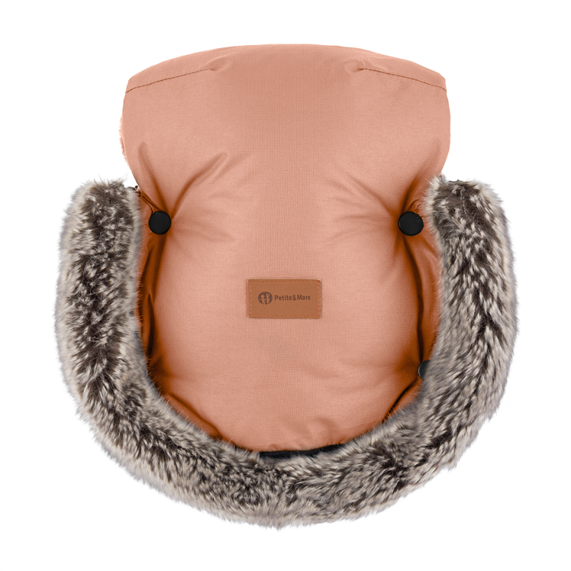 PETITE&MARS Furry gloves - Furry colours: Pastel Peach