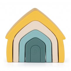 PETITE&MARS Silicone folding toy House Intense Ocher 12m+