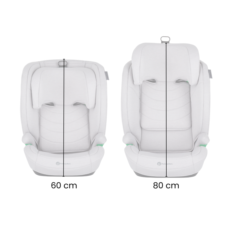 Fotelik samochodowy Petite&Mars Astor Pro i-Size (100–150 cm) - Varianty Astor: Gentle Grey