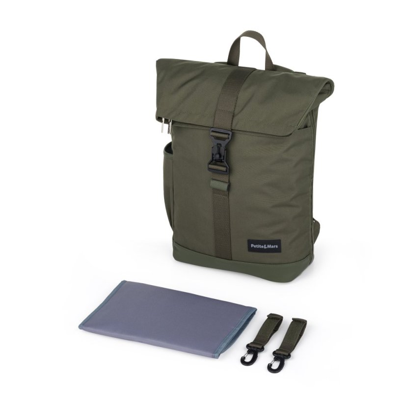 PETITE&MARS Diaper backpack Jackob Military Green