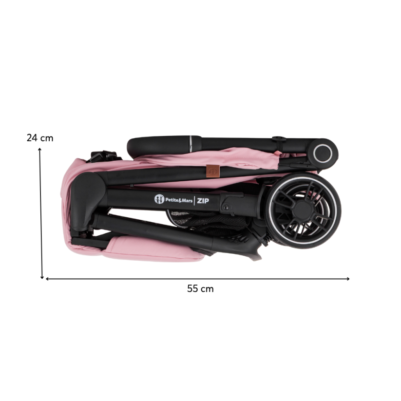 PETITE&MARS Kočík cestovný ZIP - Varianty ZIP: Smoky Anthracite