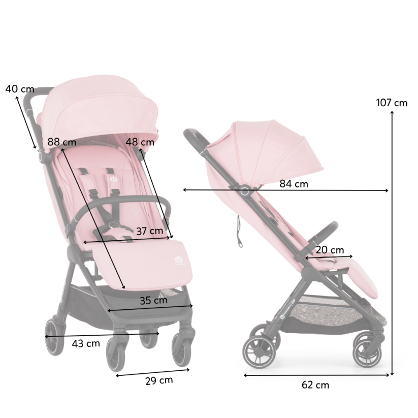 PETITE&MARS Kočík cestovný ZIP - Varianty ZIP: Smoky Anthracite