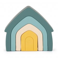 PETITE&MARS Silicone folding toy House Misty Green 12m+