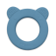 PETITE&MARS Silicone teether with rattle Beary 0m+ - Variants of  Beary: Dusty Rose