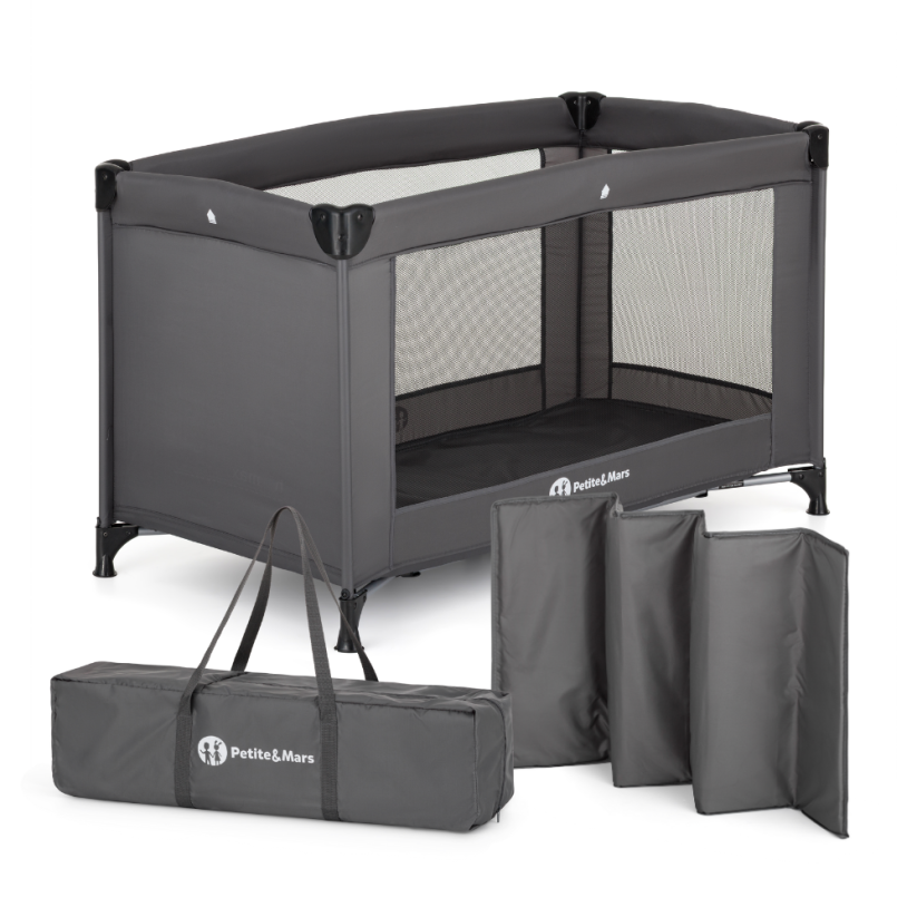 PETITE&MARS Travel Cot Koot Lite - Varianty Koot Lite: Dark Grey
