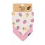 PETITE&MARS Bryndák bandana Luke 3m+ - Luke Bandana: Beige Strawberries & Dusty Rose