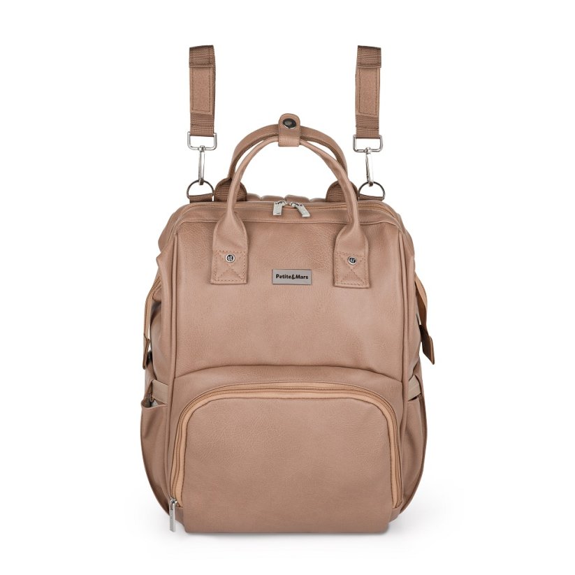 PETITE&MARS Taška/ Batoh přebalovací na kočárek Jasper Camel Beige