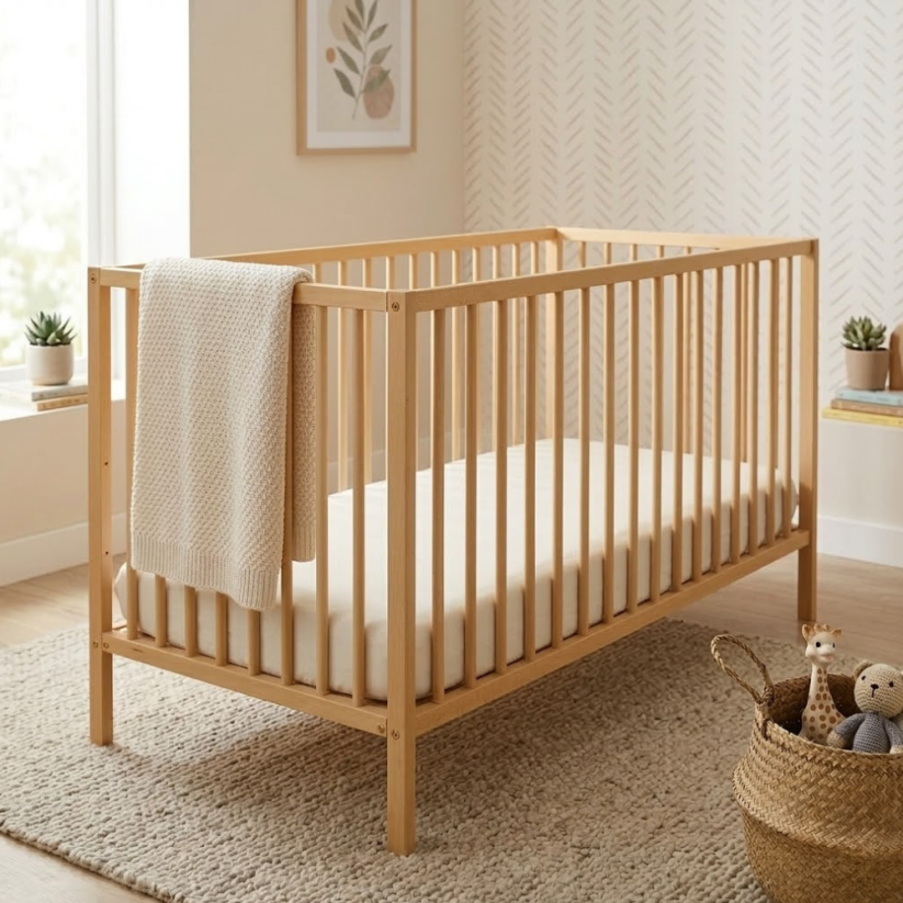 PETITE&MARS Wooden crib Nela 120 x 60 cm - Varianty Nela: White Wood