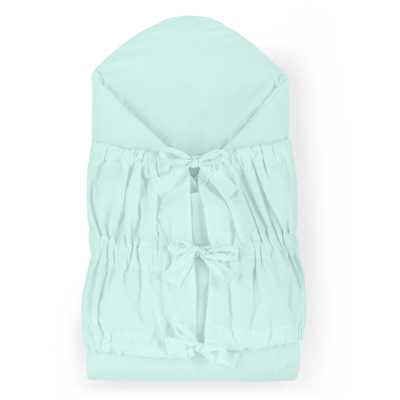 PETITE&MARS Lace-up wrap Nurse with a fixed coconut insert 75x75 cm - Variants of  Nurse: Frosted Mint