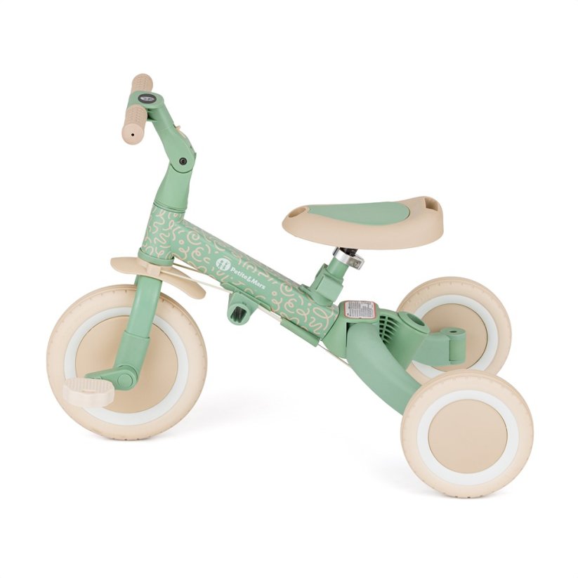 PETITE&MARS Wielofunkcyjny rowerek trójkołowy 5w1 Turbo – edycja limitowana Green Twist