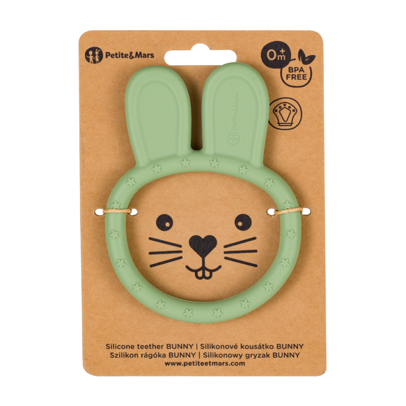 PETITE&MARS Kousátko silikonové Bunny 0m+