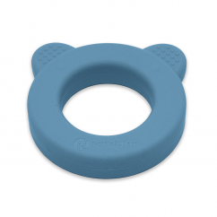 PETITE&MARS Silicone teether with rattle Beary Dusty Rose 0m+