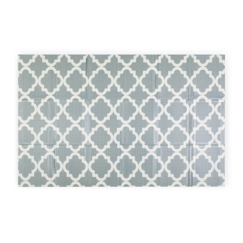 PETITE&MARS Dwustronna, składana mata do zabawy Campy 130×200 cm - Warianty Campy: Cars&Arabesca