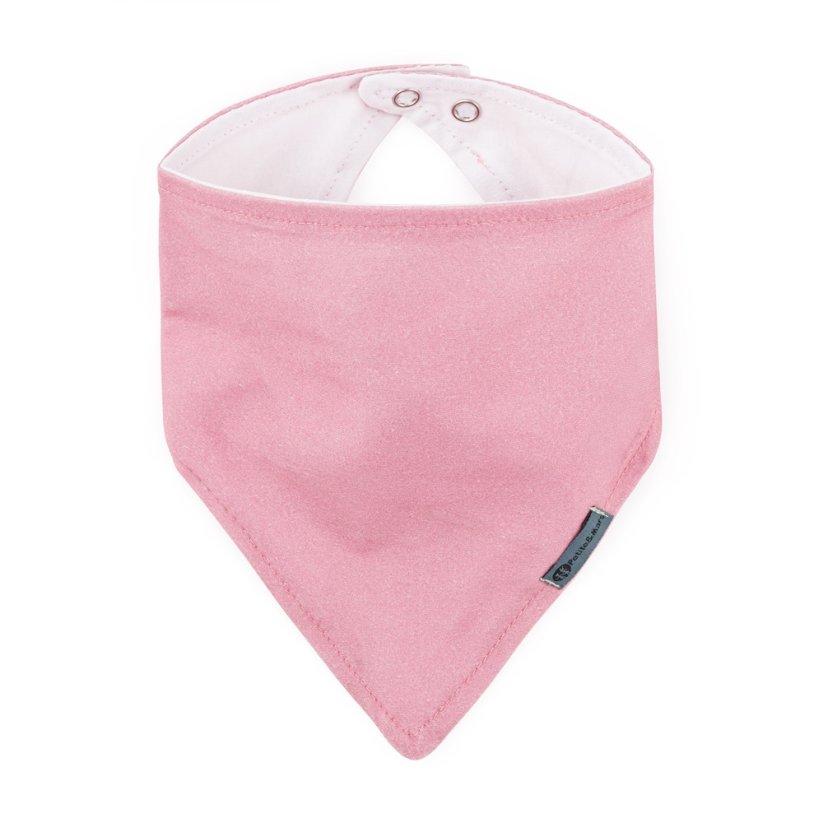 PETITE&MARS Bryndák bandana Luke 3m+ - Luke Bandana: Beige Strawberries & Dusty Rose