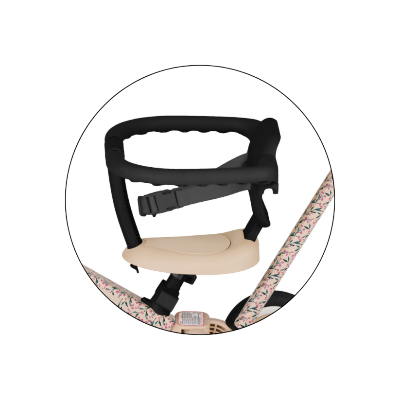 PETITE&MARS Multifunkční tříkolka 5v1 Turbo – limitovaná edice Pink Meadow