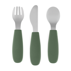 PETITE&MARS Stainless steel cutlery set with silicone handle Take&Match 12m+