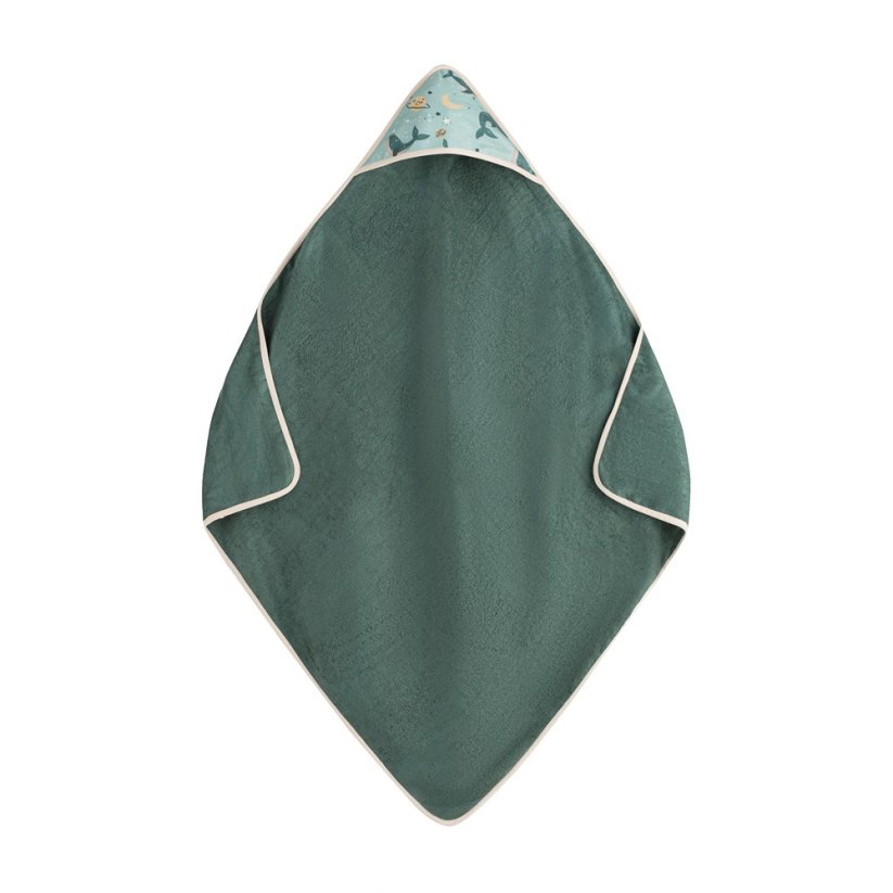 PETITE&MARS Okrycie kąpielowe bambusowe z kapturkiem 100 x 100 cm LOULOU - Varianty LouLou: Pink Meadow