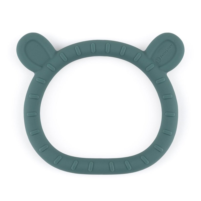 PETITE&MARS Silikonowy gryzak Teddy 0m+ - Take&Match: Misty Green