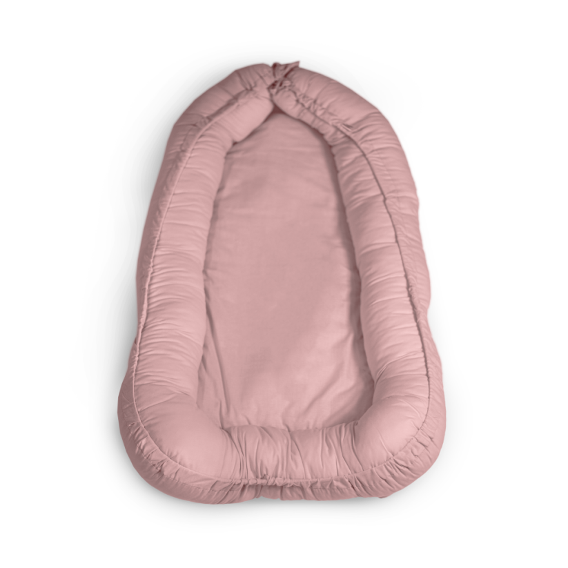 PETITE&MARS  Bawełniany kokon niemowlęcy FEEL SAFE 90 x 60 cm - Warianty Feel Safe: Dusty Pink