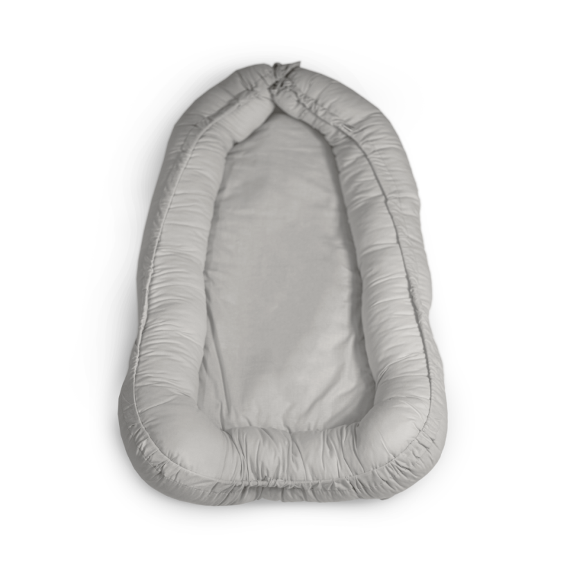 PETITE&MARS  Bawełniany kokon niemowlęcy FEEL SAFE 90 x 60 cm - Warianty Feel Safe: Light Grey
