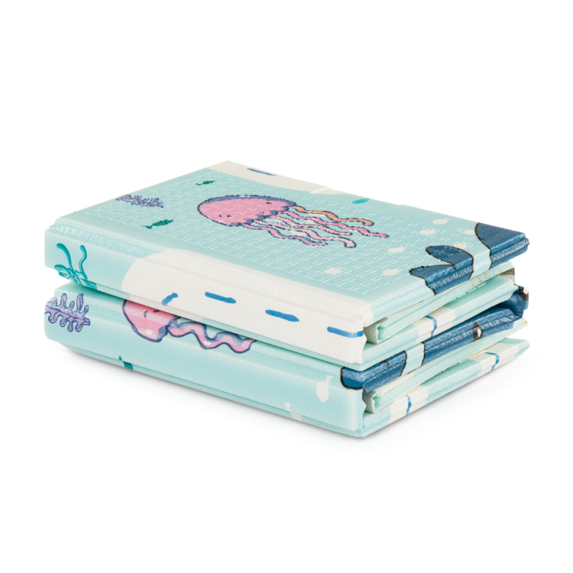 PETITE&MARS Podložka na hraní skládací Campy 120x120 cm - Varianty Campy: Ocean&Arabesca