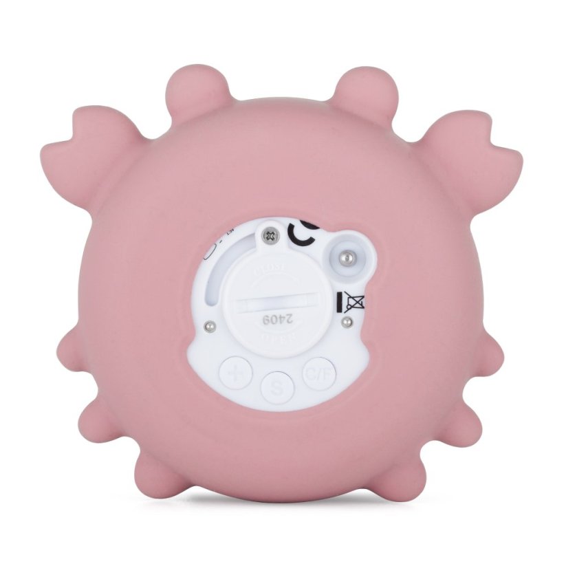 PETITE&MARS Silicone digital water thermometer Crab Caleb Dusty Rose 0m+