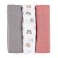 PETITE&MARS Bamboo muslin set of 3 diapers Moussy 68 x 68 cm - Variants of Moussy: Rose Rainbows