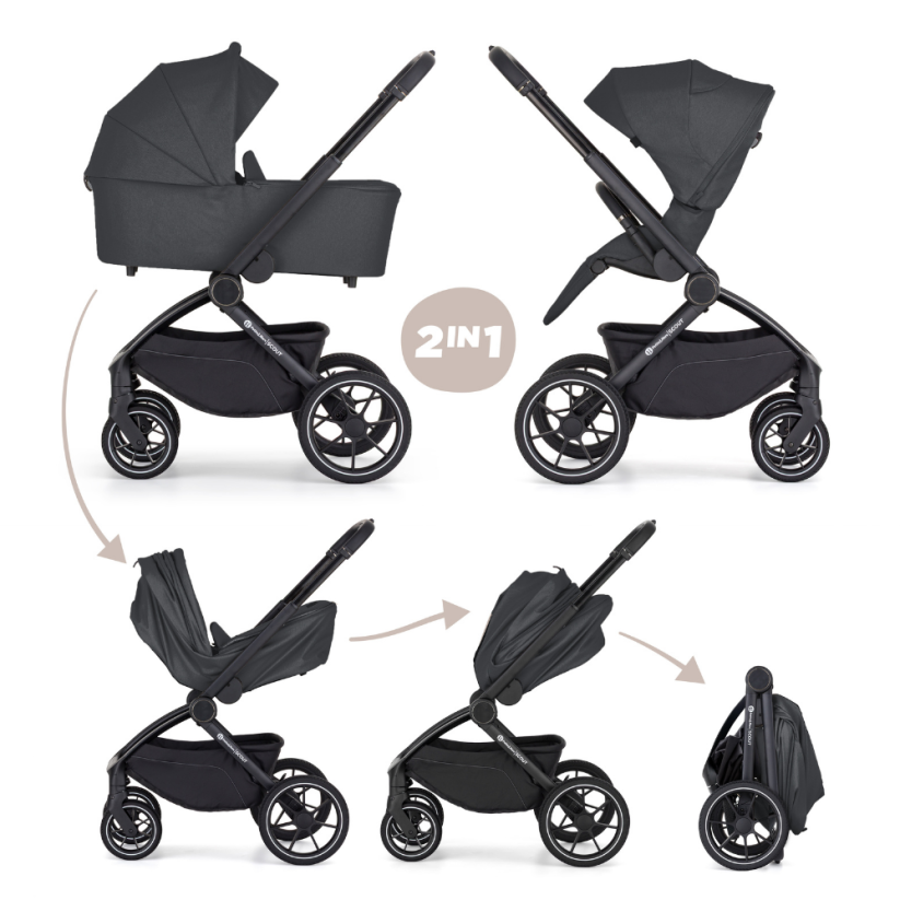 PETITE&MARS Wózek wielofunkcyjny SCOUT 2w1 - Varianty Scout: Cappuccino Cream
