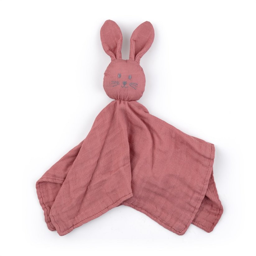 PETITE&MARS Mazlíček bambusový mušelínový Hugo 0m+ - Take&Match: Dusty Rose