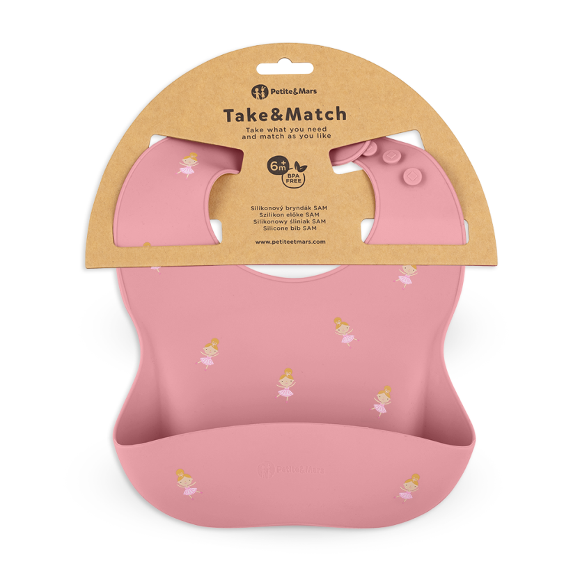 PETITE&MARS Podbradník silikónový Take&Match Dizajn 6m+