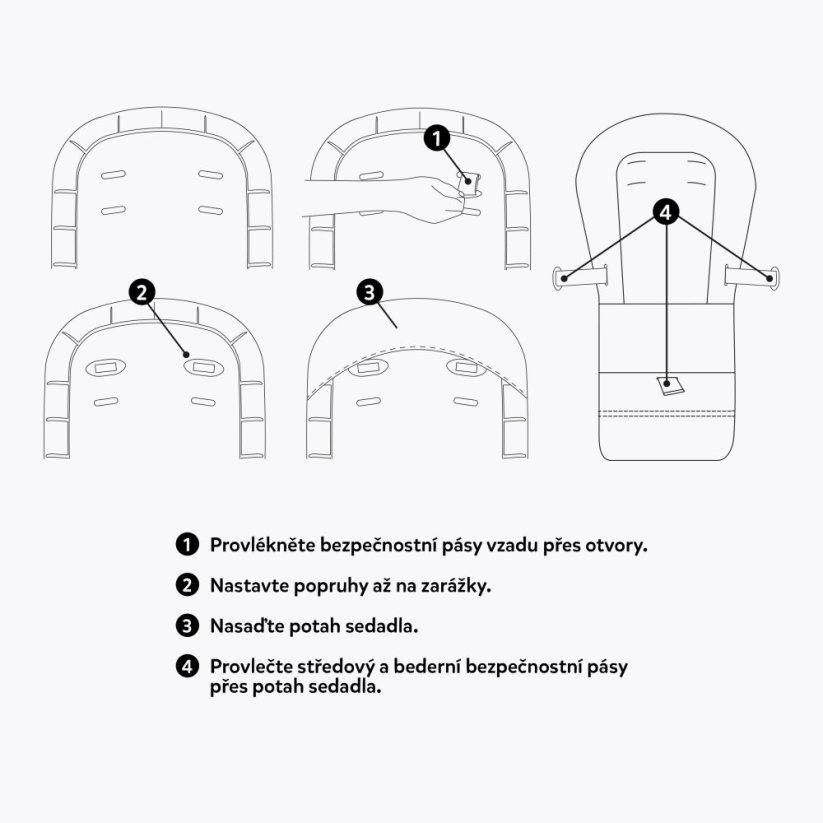 PETITE&MARS Seat pad and tray for highchair Gusto