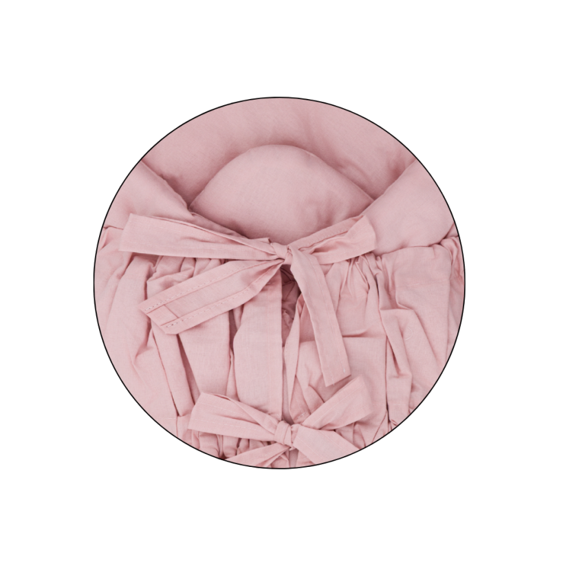PETITE&MARS Zavinovačka šněrovací Nurse s pevnou kokosovou vložkou 75x75 cm - Varianty Nurse: Dusty Pink