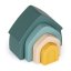 PETITE&MARS Silikonowa zabawka – układanka House Misty Green 12m+