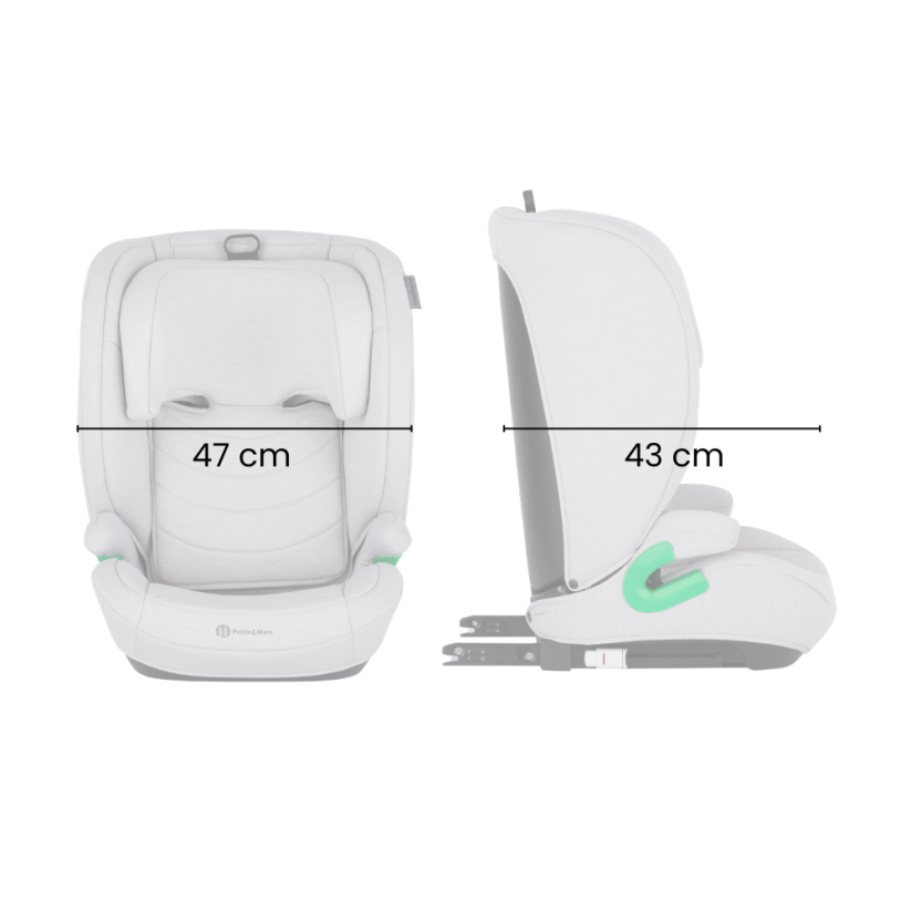 Fotelik samochodowy Petite&Mars Astor Pro i-Size (100–150 cm) - Varianty Astor: Gentle Grey