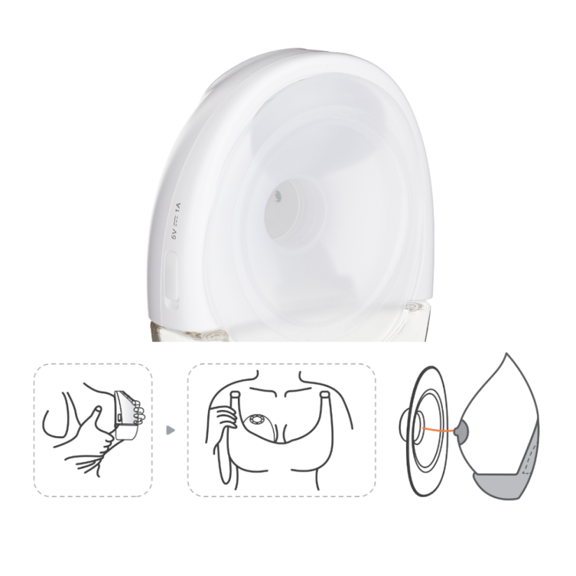 PETITE&MARS Elektrická handsfree odsávačka mateřského mléka Gaia Duo